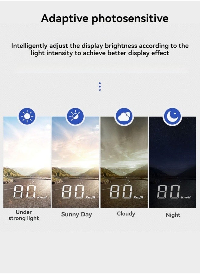 M MIAOYAN - Car hud head-up display obd driving computer high-definition display speed water temperature voltage windshield projector - Image 1