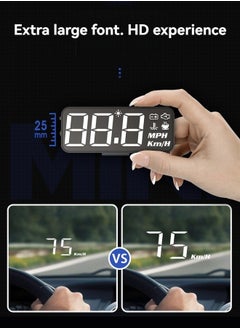 Car hud head-up display obd driving computer high-definition display speed water temperature voltage windshield projector