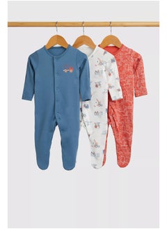 mothercare مجموعة من 3 ملابس نوم للأطفال من Vehicles  - Image 1