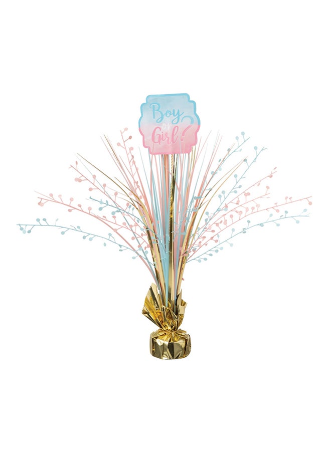 Amscan رذاذ مركز الكشف الكبير 18 بوصة من الفويل، زينة حفلات استحمام الأطفال