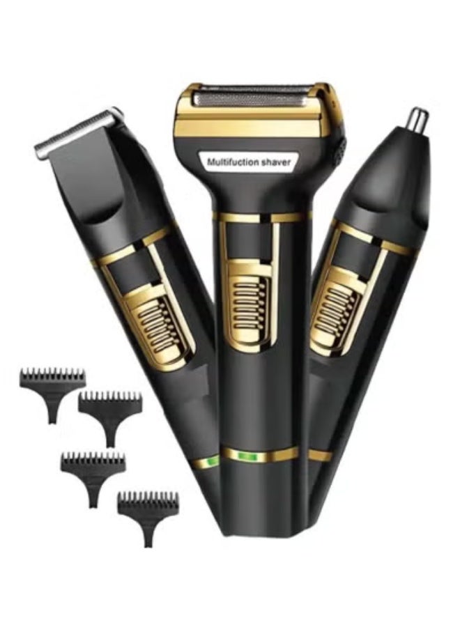 JAJEEK 3-in-1 Professional Hair Clippers for Men – Cordless Electric Hair Clipper, Nose Trimmer & Eyebrow Grooming Kit – Rechargeable & Portable Design with Stainless Steel Blades – Precise, Comfortable & Easy Grooming for Hair, Beard, Nose & Eyebrows – Ideal for Home & Travel Use - Image 1