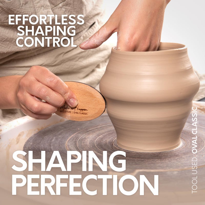 Byllstore Essential Pottery Ribs for Clay | Shaping & Smoothing Tools | Solid Beech Wood | 6-Pack - Image 3