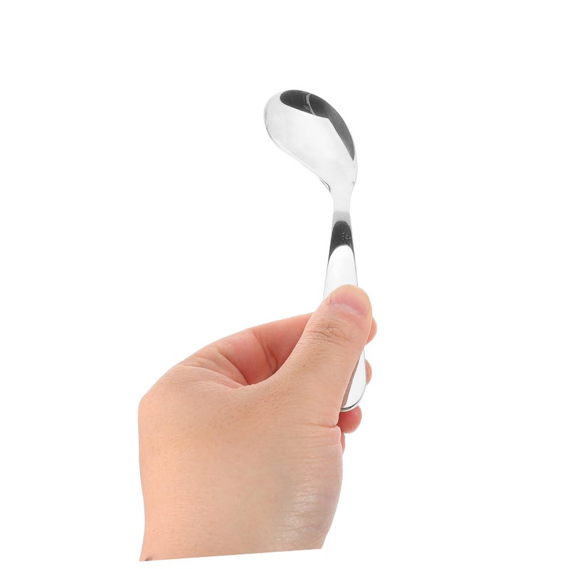 Stainless Steel Angled Baby Spoon Feeding Training Cutlery Lightweight Portable - Image 4