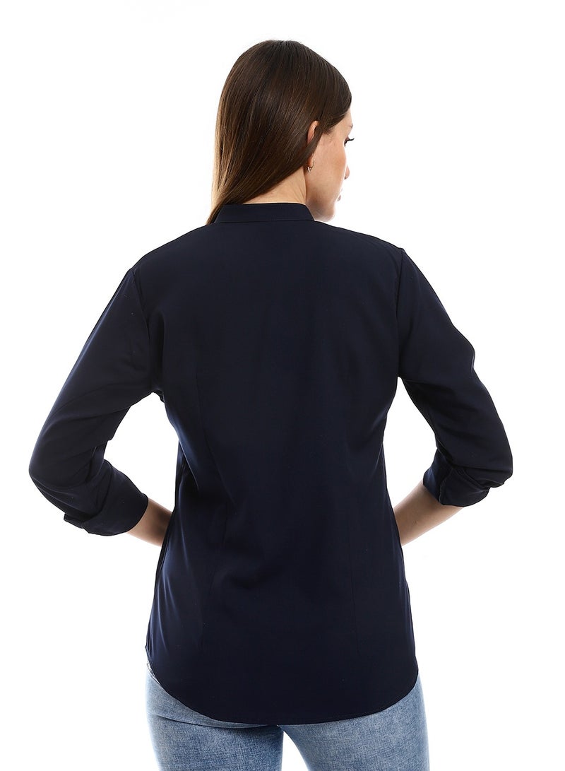 Master Jeans Women’s Casual Roll Up Sleeves Shirt - Image 4