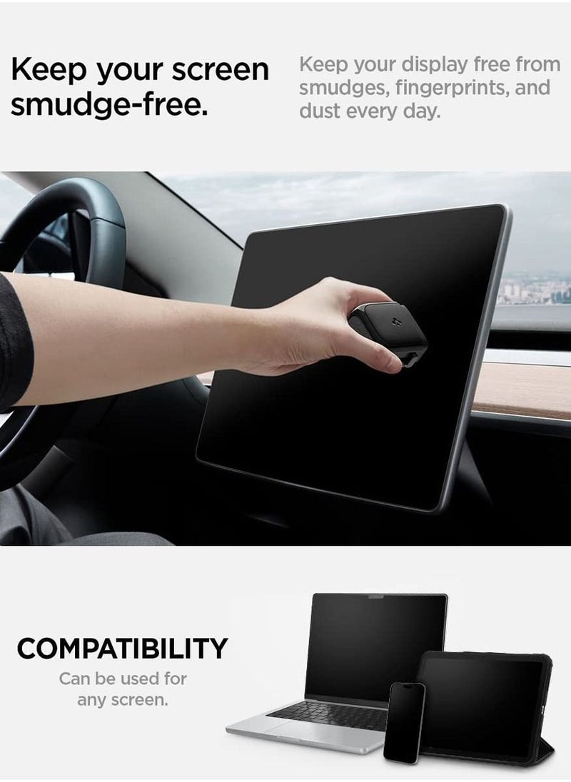 Spigen EZ Slide & Brush Screen Cleaner 2-in-1 designed for Tesla Cleaner and All Screens, Phones, Laptops, Tablets, EV Cars, No Solution Needed (Extra Microfiber Pad Included)  - Image 3