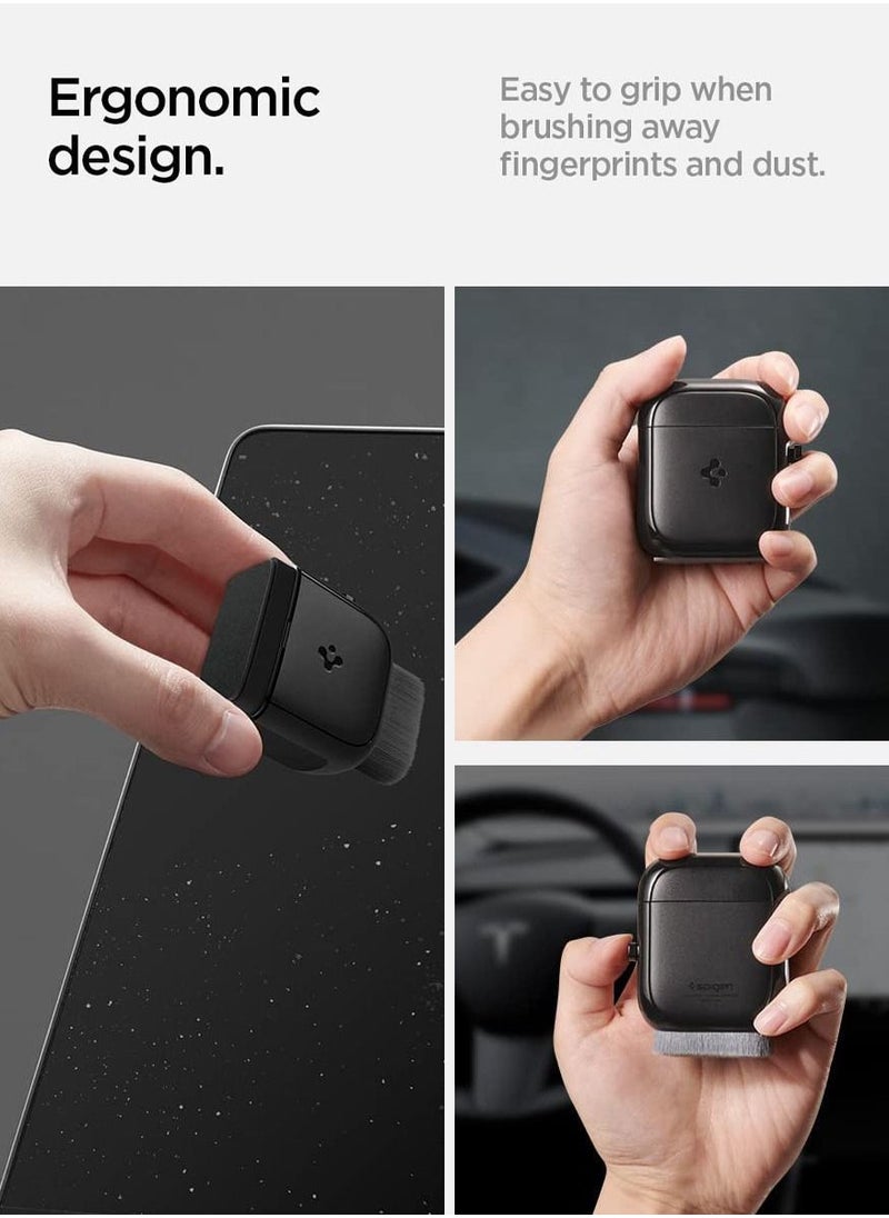 Spigen - EZ Slide & Brush Screen Cleaner 2-in-1 designed for Tesla Cleaner and All Screens, Phones, Laptops, Tablets, EV Cars, No Solution Needed (Extra Microfiber Pad Included) - Image 1