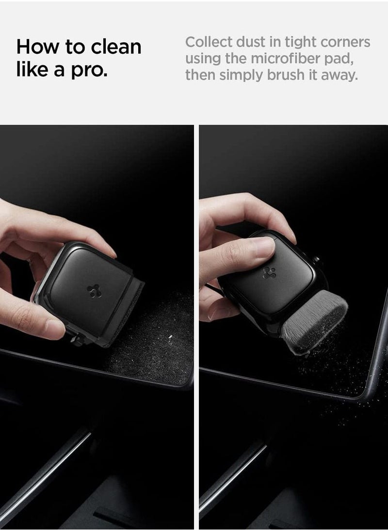 Spigen EZ Slide & Brush Screen Cleaner 2-in-1 designed for Tesla Cleaner and All Screens, Phones, Laptops, Tablets, EV Cars, No Solution Needed (Extra Microfiber Pad Included)  - Image 2