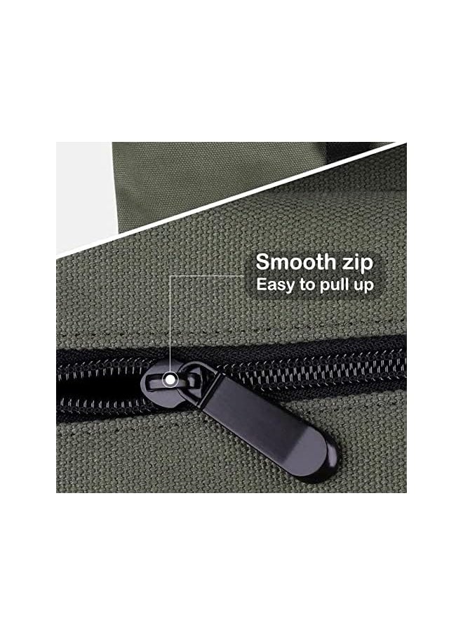 promass Roll Up Tool Bag, Multi-Purpose Canvas Tool Roll 16A Canvas Roll Up Pouch with 5 Zipper Pockets Wrench Roll Pouch Multi-Purpose Tool Pouch Roll Tool Organisers for Car Motorcycle (Green) - pzsku/Z3AE2D0930BE21452786FZ/45/_/1741457445/69a3c518-f4c3-4f89-abe5-7f00369fb13e