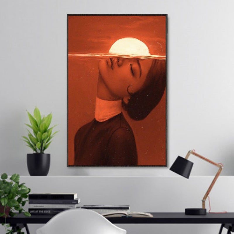 Marktna Modern design canvas print with a hollow frame, size (40×60), one piece - Image 1