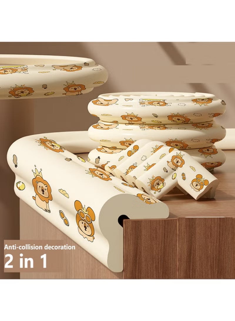 بينكو واقي زوايا الأثاث، واقي زوايا للأطفال، بخمس زوايا، بتصميم كرتوني لطيف، واقي زوايا أثاث ذاتي اللصق، ومصدات أمان للحواف، وأغطية لحماية زوايا الطاولة (بطول 6.6 قدم وخمس زوايا). - Image 5