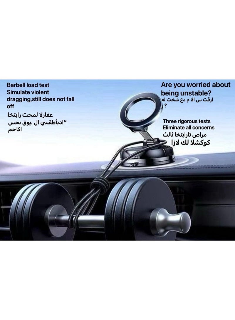 ألترون حامل هاتف مغناطيسي للسيارة من Altrone [قابل للتعديل بزاوية 720 درجة | شفط مزدوج القفل] حامل مغناطيسي لهاتف iPhone 17/16/15/14/13/12، وSamsung S25/S24/S23، وحامل الهاتف على لوحة القيادة والزجاج الأمامي، مع قبضة مغناطيسية قوية - Image 2