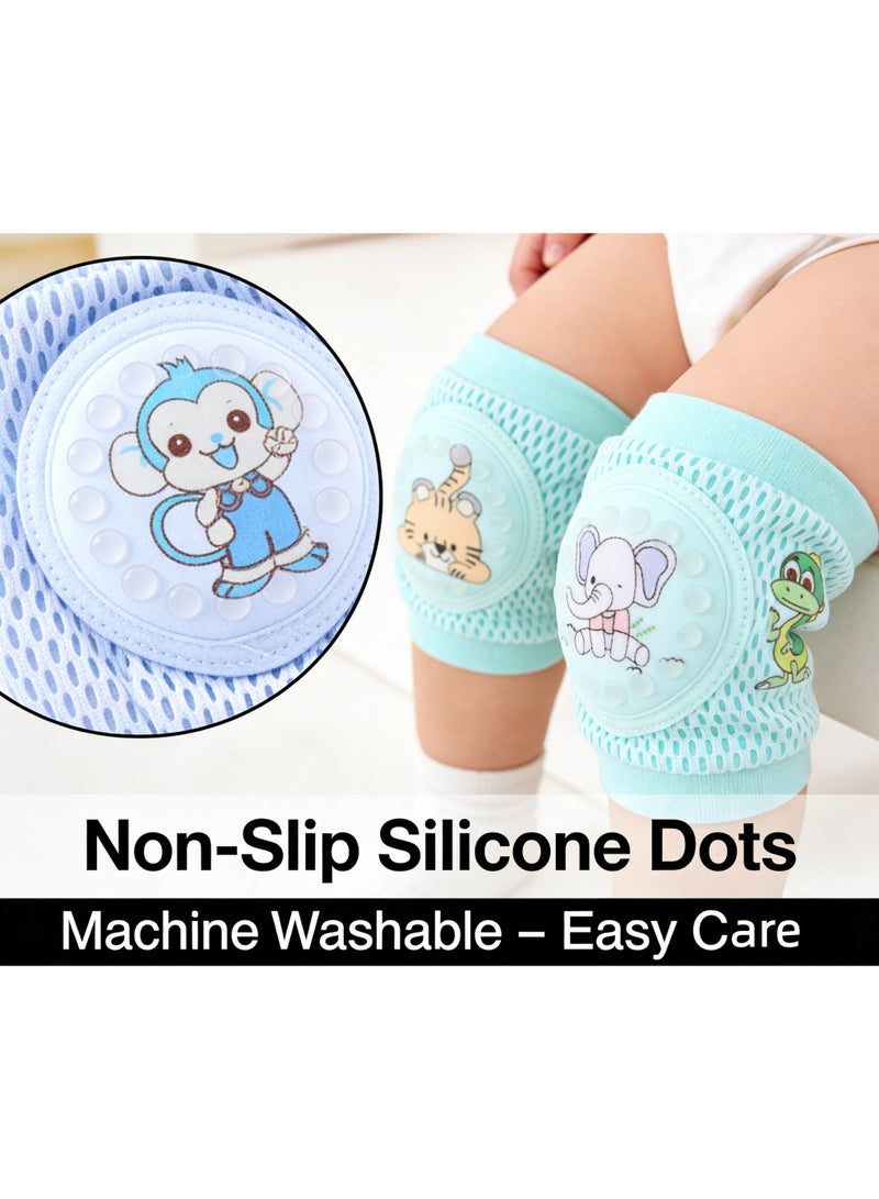 CESETH 4-Piece Set: Breathable Mesh Baby Knee Pads, Non-Slip Silicone Baby Crawling Protection Covers, Soft Safety Knee And Elbow Pads, Playful Baby Knee Pads With Anti-Slip Function, Machine-Washable Products Suitable For Indoor And Outdoor Use. - Image 5