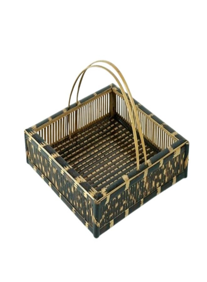 JUNSU CRAFT RA Junsu Craft Bamboo Pooja Basket for Worship – Pack of 1 | Eco-Friendly, Handcrafted Ritual Basket for Pooja, Aarti, and Religious Ceremonies | Perfect for Indian Festivals and Home Altars - Image 1