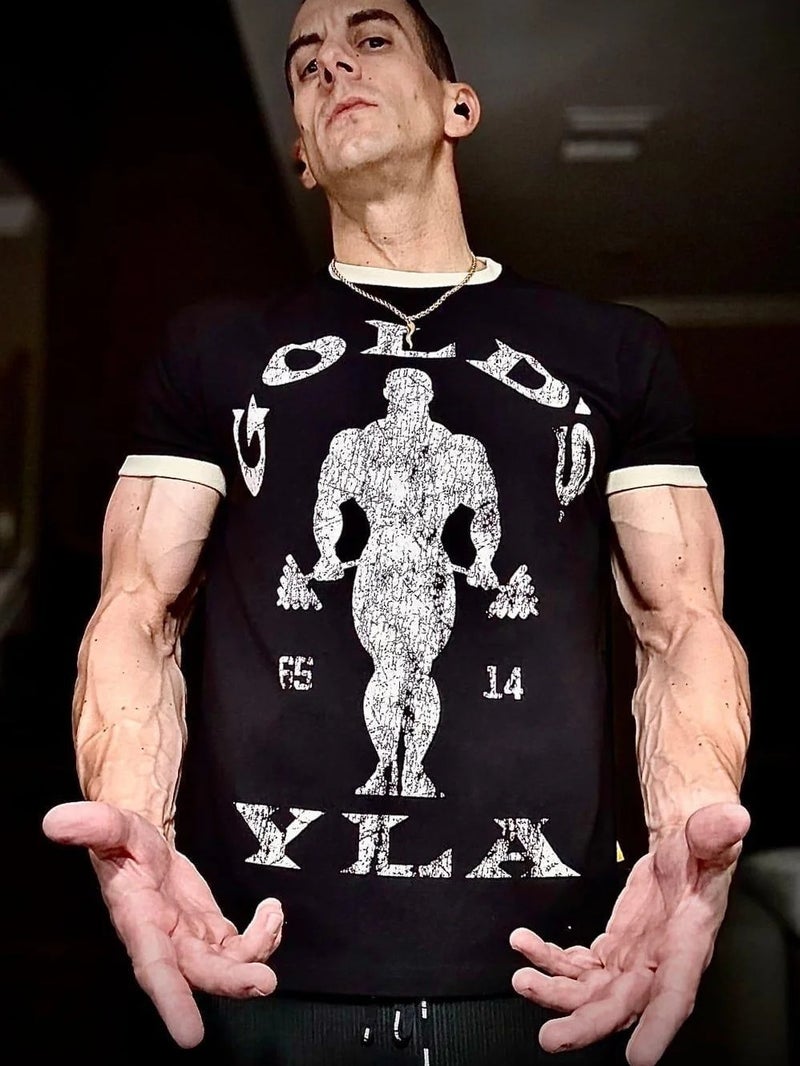 Men's and Women's Cotton Slim-Fit Short-Sleeve T-Shirt for Sports and Fitness - Image 2