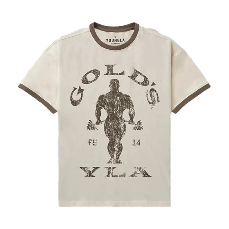 Men's and Women's Cotton Slim-Fit Short-Sleeve T-Shirt for Sports and Fitness - Image 1