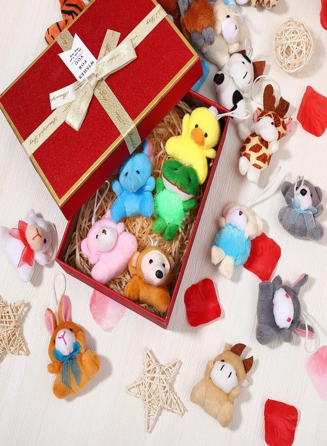 Lumiparty 28 Packs Valentines Day Animal Plush Toy with Heart Boxes for Kids, Mini Stuffed Animal Keychain Bulk for Girls Boys Valentine's Classroom Gift Exchange, Classroom Prize Party Favor - Image 5