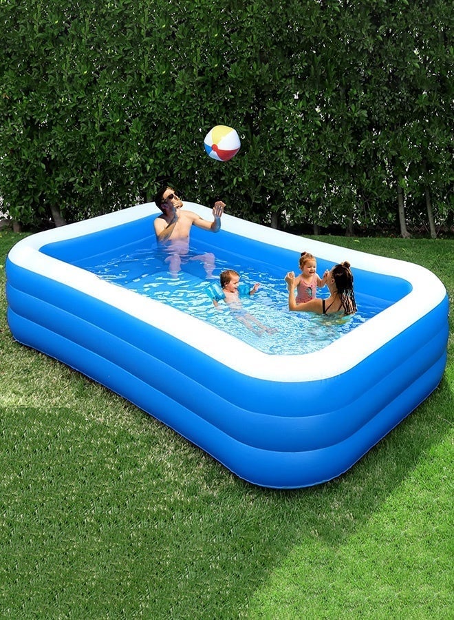 300 × 170 × 52CM Extra Large Inflatable Pool for Family, Thickened PVC Blow Up Swimming Pool for Adults and Kids, Backyard Garden Summer Water Party Pool - Image 1