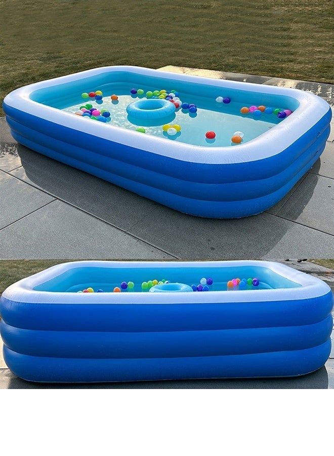 300 × 170 × 52CM Extra Large Inflatable Pool for Family, Thickened PVC Blow Up Swimming Pool for Adults and Kids, Backyard Garden Summer Water Party Pool - Image 2