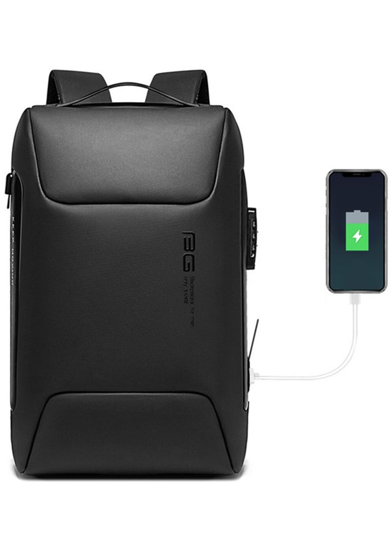 بانجي حقيبة ظهر من عصرية من بانجي  للأعمال مضادة للسرقة ضد الماء مع منفذ شحن USB خارجي وقفل محكم مرقم - Image 2