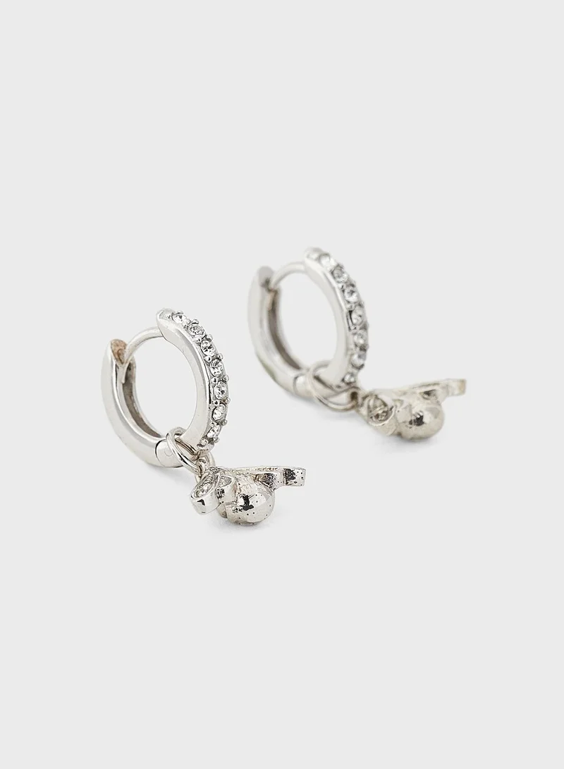 OLIVIA BURTON Glitter Bee Hoop Earrings
