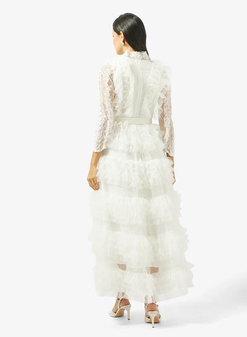 خزانة A-line Ruffled Dress