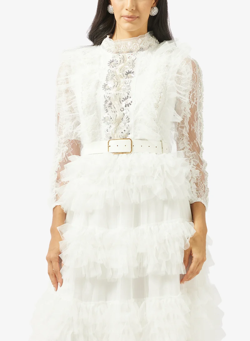 Khizana  A-line Ruffled Dress for Women | Best Price UAE