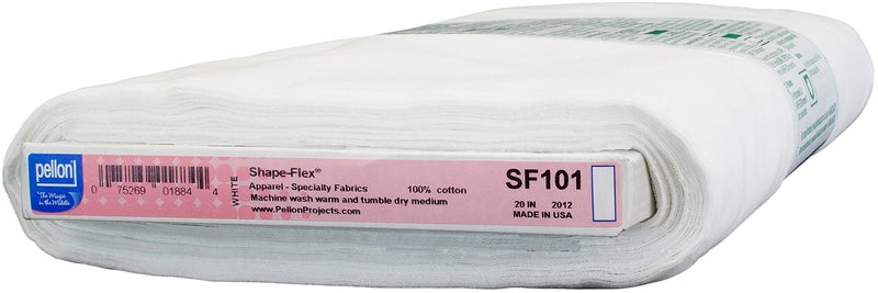 Pellon Pellon SF101 ShapeFlex Cotton Woven Fusible Interfacing 20 x 10 yards Bolt White 