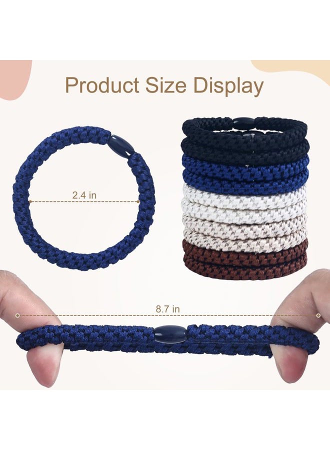 Clofiak Hair Ties for Men, 10Pcs Mens Bracelet Braided Hair Ties, No Crease No Damage, Curly Thick Dense Long Hair Ties for Guys - Image 2