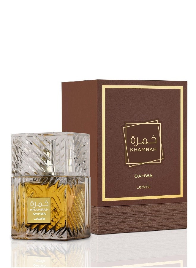 Lattafa Khamrah Qahwa Eau De Parfum for Unisex - 100ml  - Image 1