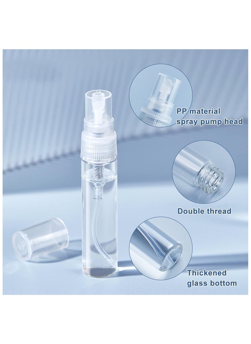 15pcs Empty Mini Glass Spray Bottles with 5 Funnels, 5 Perfume Dispensers and 2 Refillable Droppers for Travel, Essential Oils, Perfume (5ml)