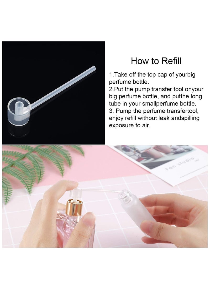 15pcs Empty Mini Glass Spray Bottles with 5 Funnels, 5 Perfume Dispensers and 2 Refillable Droppers for Travel, Essential Oils, Perfume (5ml)