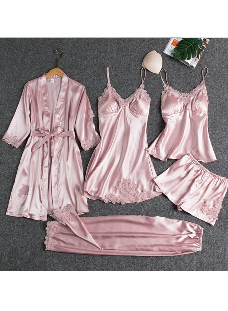 Five-Piece Suspender Pajamas Set that Can Be Worn In All Seasons