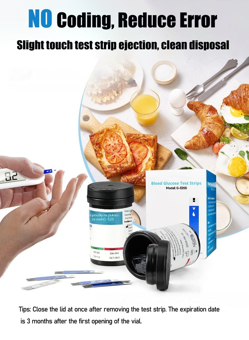 بيو لاند نظام مراقبة الجلوكوز في الدم مع 50 شريط اختبار و Lancets - Image 2