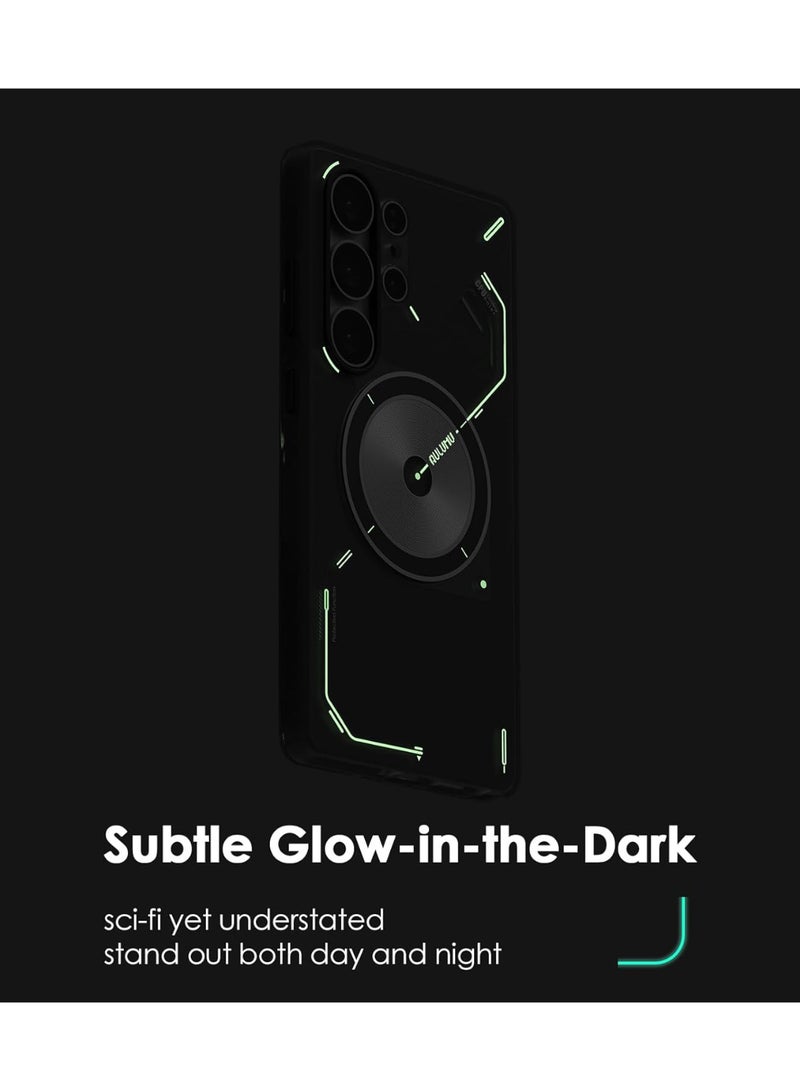 Aulumu جراب مغناطيسي Aulumu S25 Ultra Galaxy | تقنية IMD الحرارية | متوافق مع MagSafe | جراب تبريد سلبي لهاتف سامسونج اس 25 الترا - رمادي شفاف - Image 4