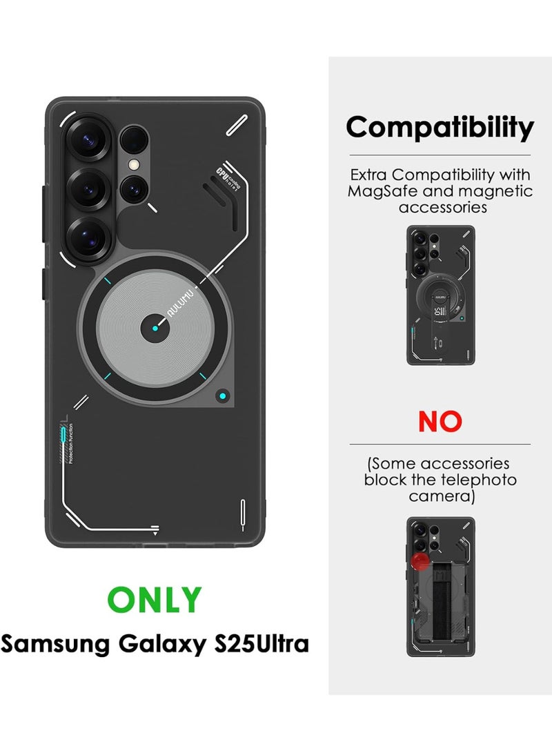 Aulumu جراب مغناطيسي Aulumu S25 Ultra Galaxy | تقنية IMD الحرارية | متوافق مع MagSafe | جراب تبريد سلبي لهاتف سامسونج اس 25 الترا - رمادي شفاف - Image 2