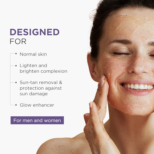 Oshea Herbals Glopure Lightening Face Scrub for All Skin Types | Glow, Exfoliation & Remove Impurities | Enriched with Blackberry & Licorice Extracts - 100g - Image 4
