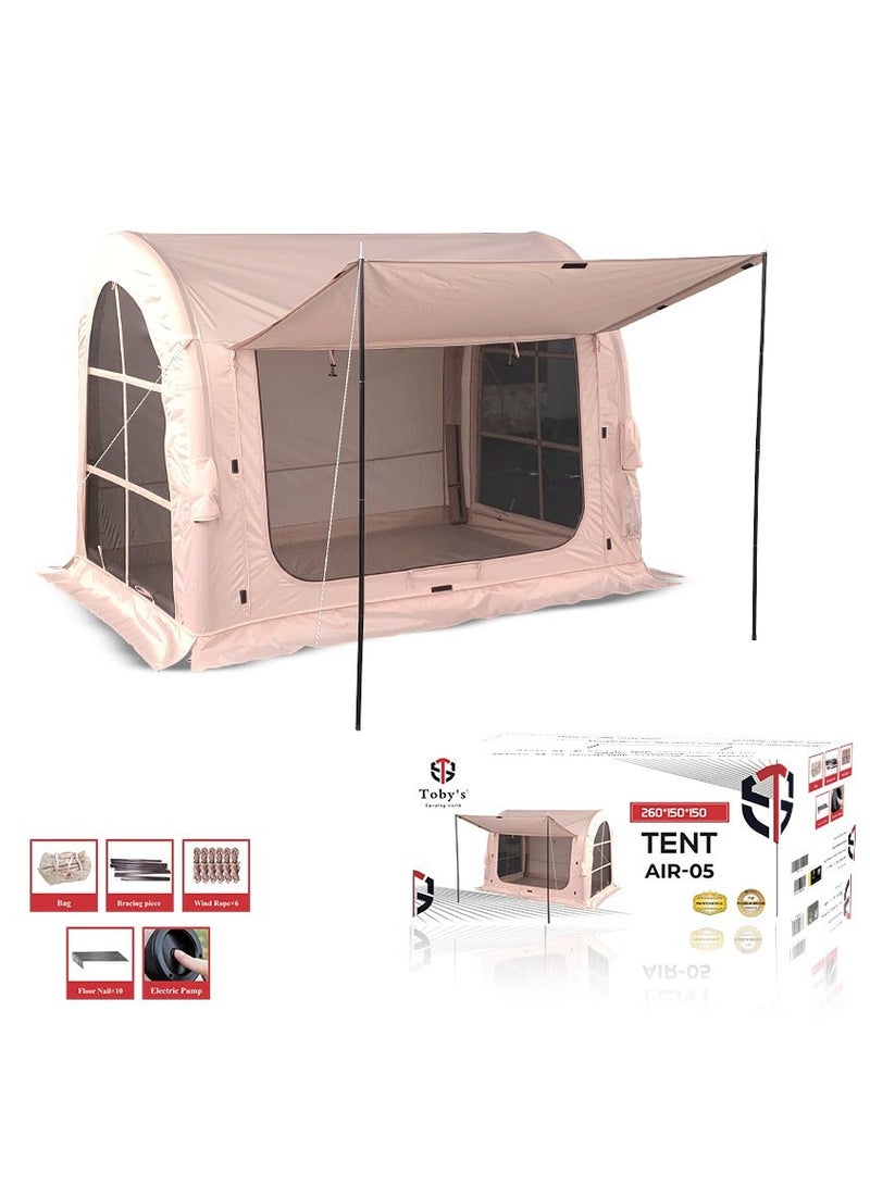 73Hours Compact Inflatable Tent For 2 People  Quick Setup, All-Weather Shelter With Electric Air Pump Included - Image 1