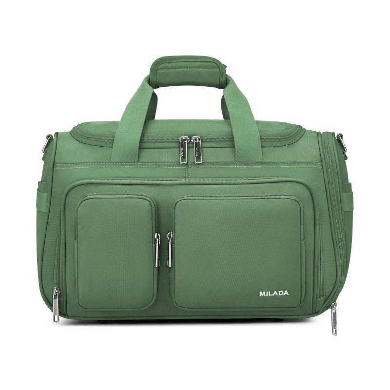 MILADA Underseat Carry On Luggage Bags for Travel Lightweight Foldable Carry On Bags for Airplanes Small Duffle Bag for Men Women TSA Approved Underseat Bag Travel Tote Bags, Forest Green - Image 1
