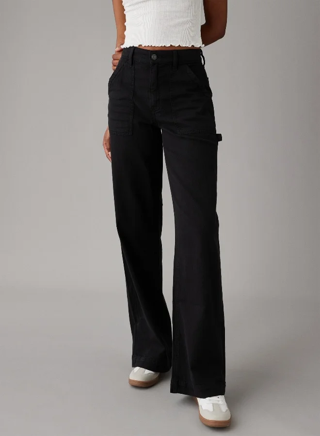 American Eagle AE Stretch Super High-Waisted Baggy Wide-Leg Pant