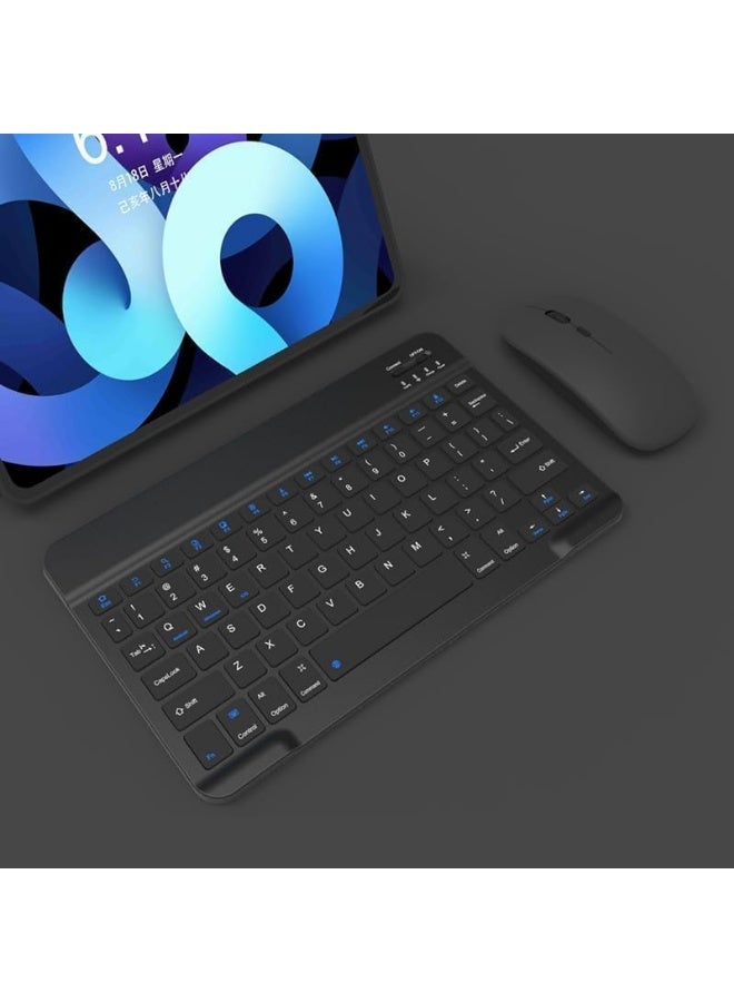 Wireless Keyboard & Mouse Combo: Slim, Rechargeable, Bluetooth & 2.4G. Ultra-Thin for Laptop & Mac. Arabic & English Letters (Black) - Image 5