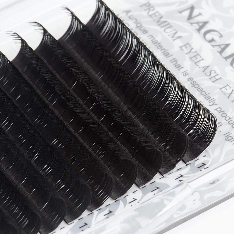 NAGARAKU Eyelash Extensions Individual Lashes 715mm Mix Tray Classic Matte Black Soft Natural 16 rows Eyelashes CurlDD 005mm - Image 5