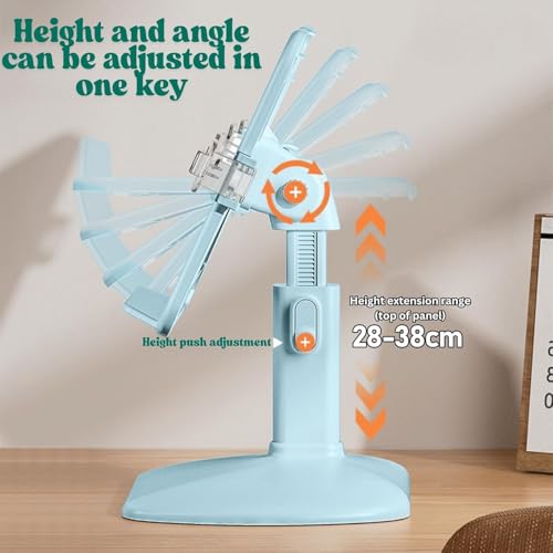 Jukusa Kids Schedule Board with Reading Stand, Adjustable Desktop Book Holder, Blue Book Reading Stand with Stickers, 15 Task Cards with Sticky Note - Image 4
