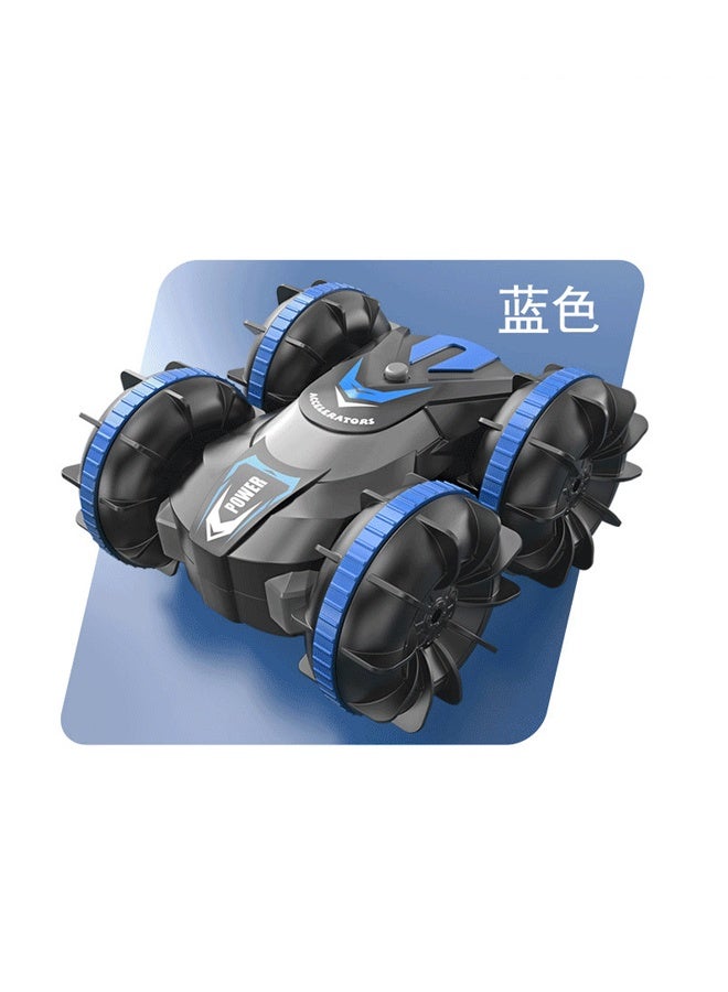 هالامودو ألعاب سيارات التحكم عن بعد البرمائية للأولاد 2.4GHz RC Stunt السيارات القوارب مقاومة للماء للأطفال 6 7 8 9 10 11 12 سنة من العمر هدية Birthay كل التضاريس المياه الشاطئ لعبة حمام السباحة ، الأزرق - Image 4