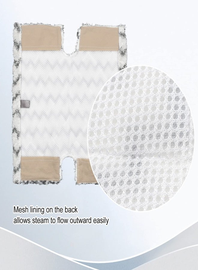 GFRED 3 Pack Steam Mop Pads Replacement Compatible with Shark Genius Steam Mop S5003D S5002Q S5004 S6001W S6001WM S6002 & Lift-Away Pro Steam Mop S3973 S3973D S3973WM, Reusable Washable Microfiber Mop Pads - Image 4