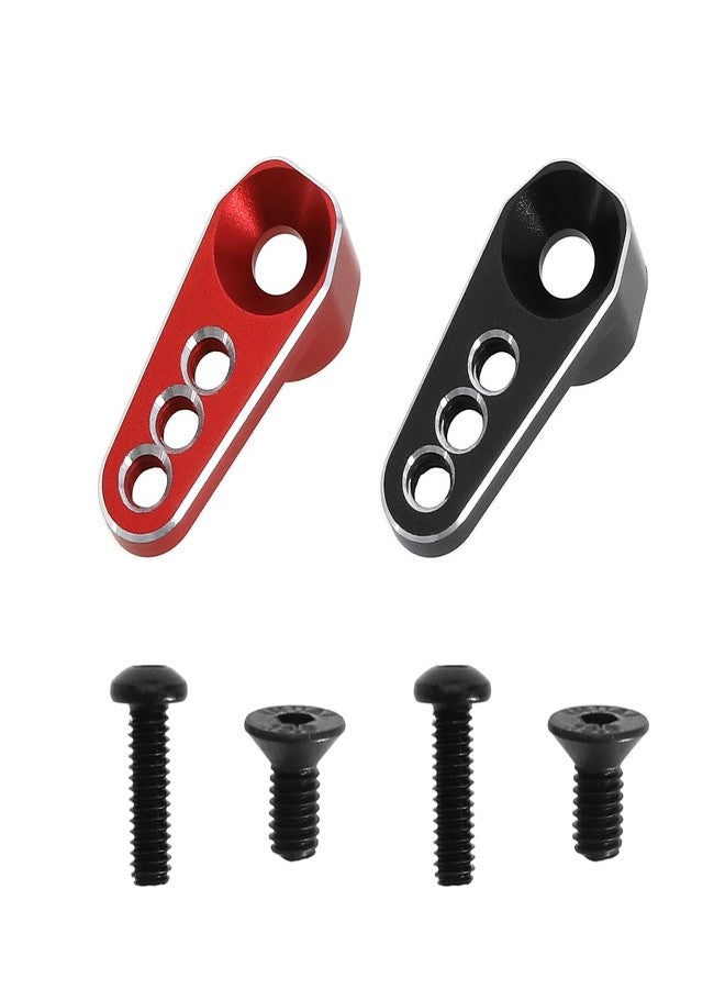 SING F LTD 2pcs 25T Servo Arm Horn Aluminum Alloy Material Compatible with TRX4M 1/18 RC Crawler Car, Red and Black - Image 1