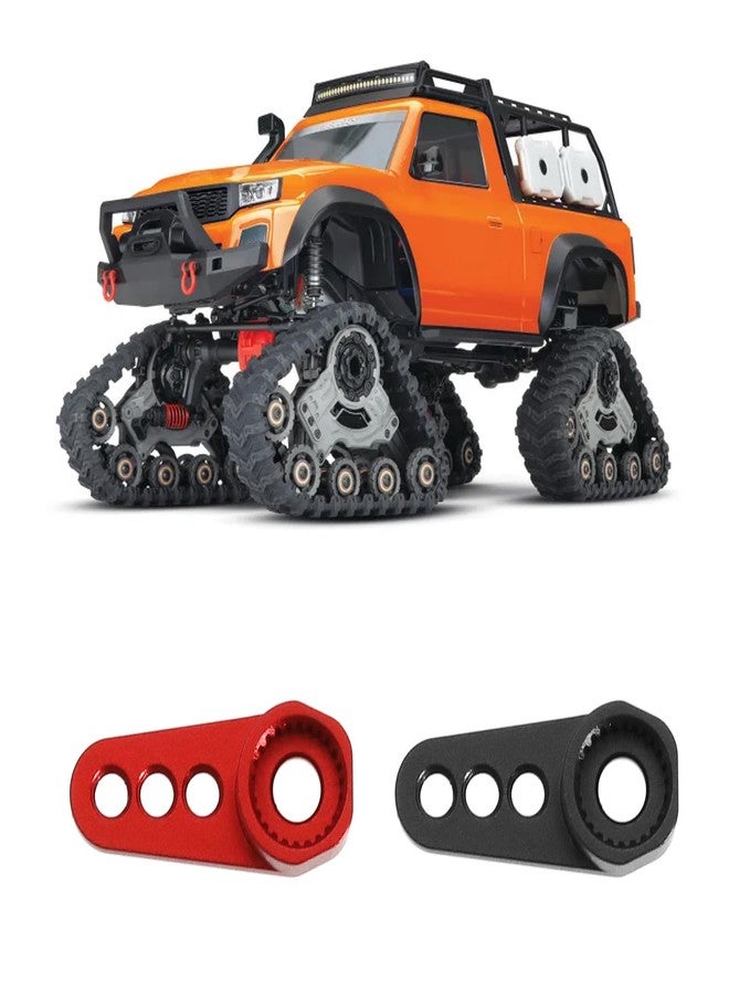 SING F LTD 2pcs 25T Servo Arm Horn Aluminum Alloy Material Compatible with TRX4M 1/18 RC Crawler Car, Red and Black - Image 3