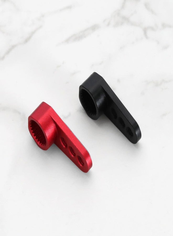 SING F LTD 2pcs 25T Servo Arm Horn Aluminum Alloy Material Compatible with TRX4M 1/18 RC Crawler Car, Red and Black - Image 5