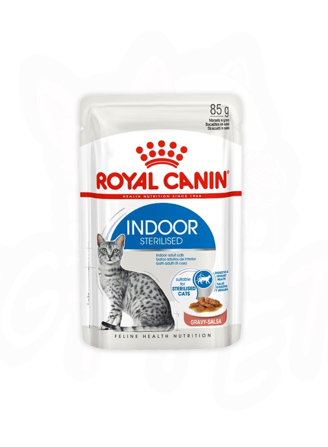 Indoor Sterilised Cat In Gravy Wet Food - 85GM