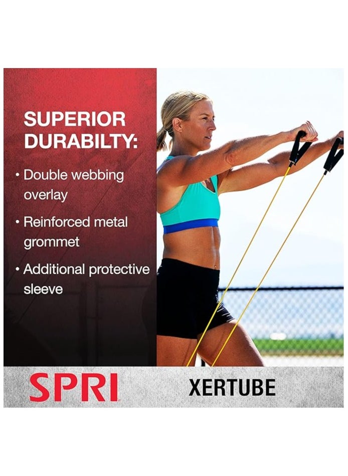 SPRI SPRI Xertube Resistance Bands with Handles – All Exercise Cords Sold Separately with Home Gym Workout Fitness Door Anchor Attachment Option  - Image 4