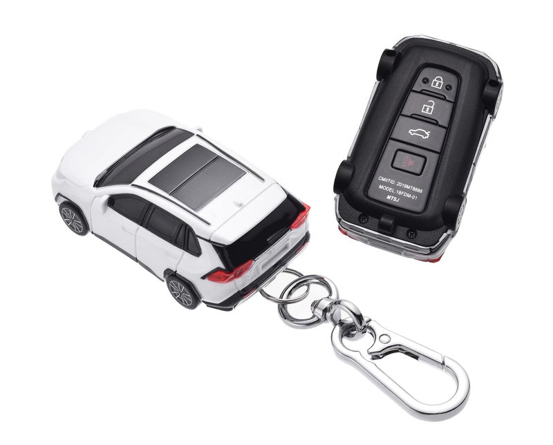 TopGrit for Toyota Key Fob Cover Car Styling Protection Key Shell-Key fob case compatible with Toyota Camry Corolla RAV4 Highlander Avalon C-HR GT86 Prius Smart Remote Key-Light White - Image 1